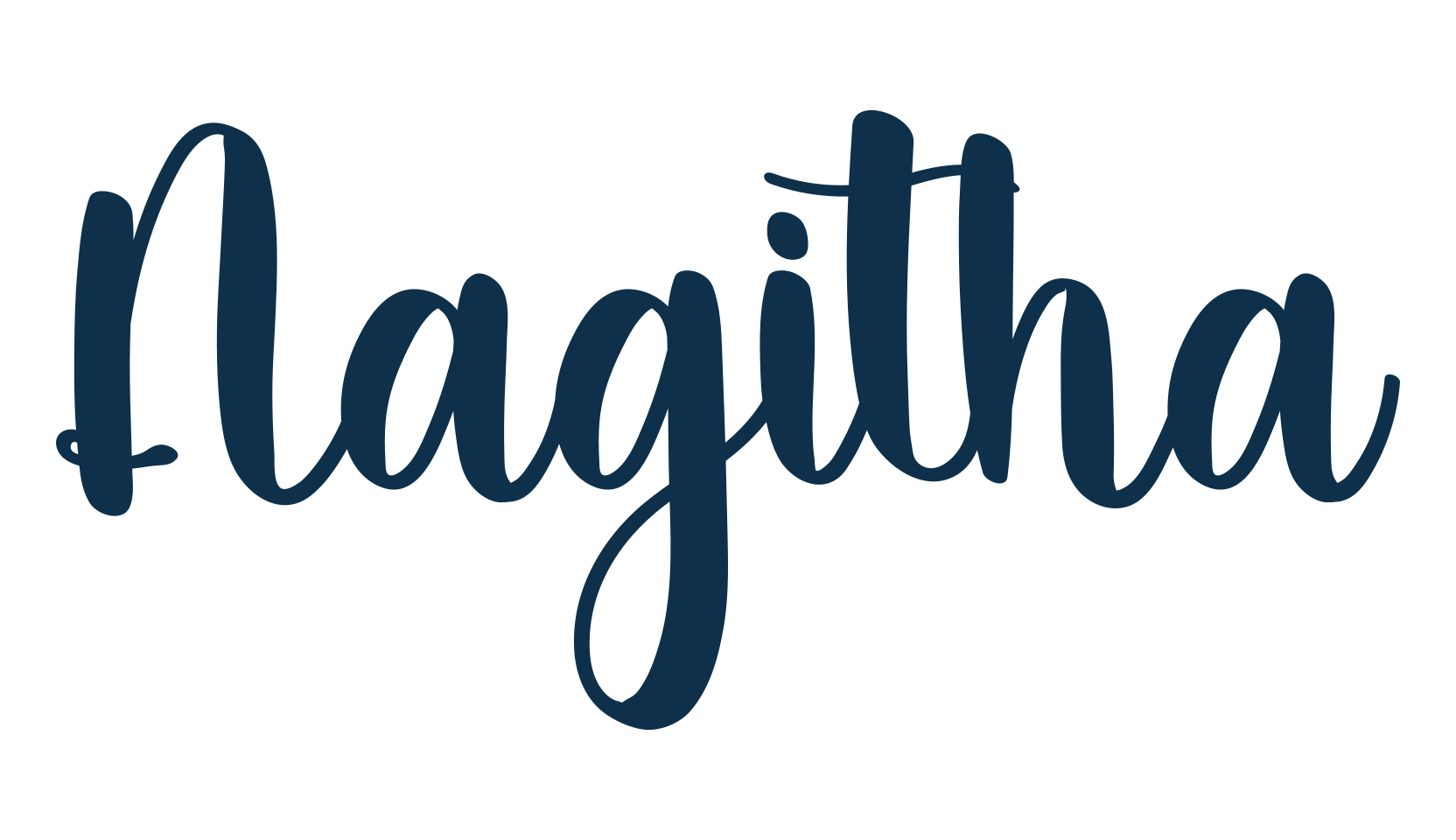 Nagitha, fancy various decorative script calligraphy font preview