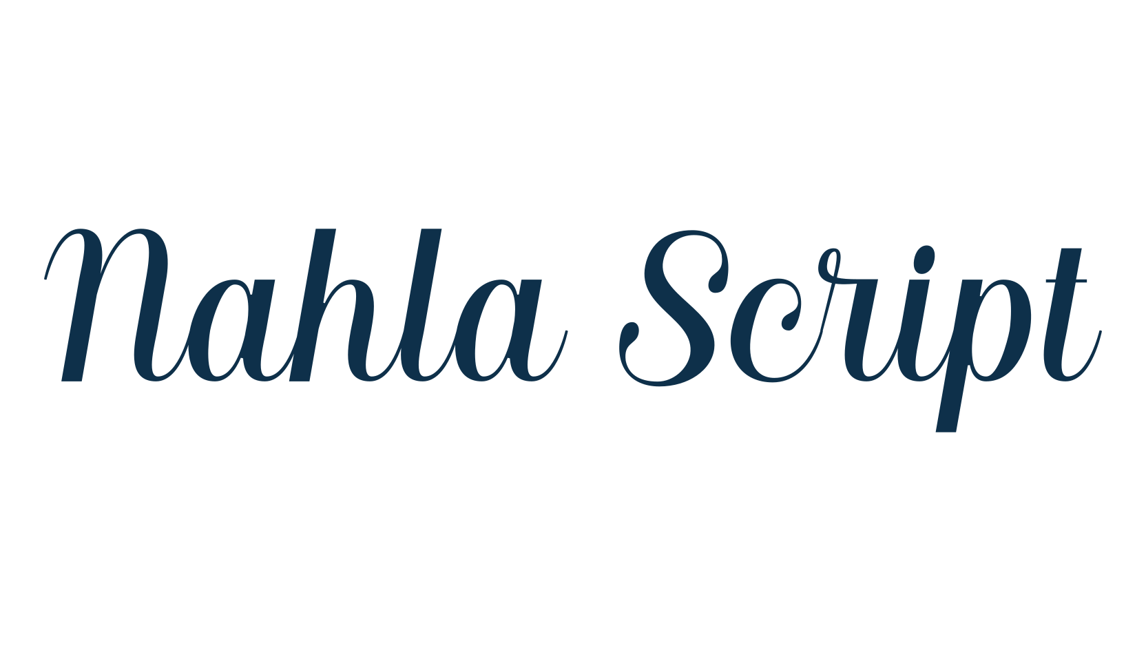 Nahla Script, calligraphy font preview