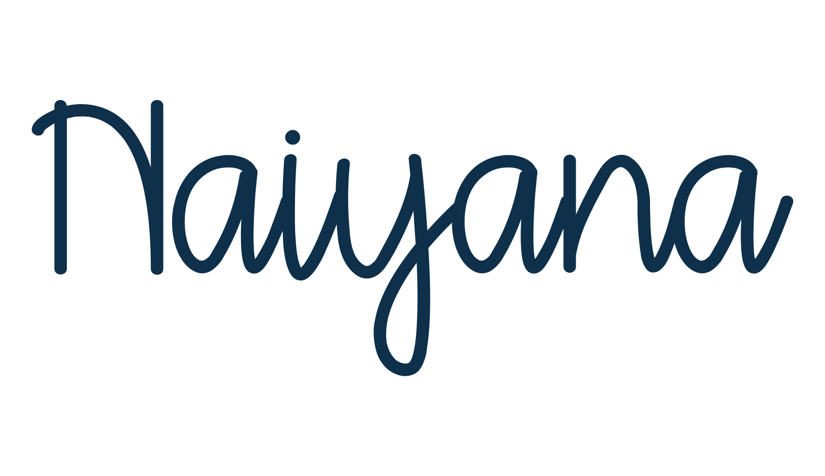 Naiyana, handwriting font preview