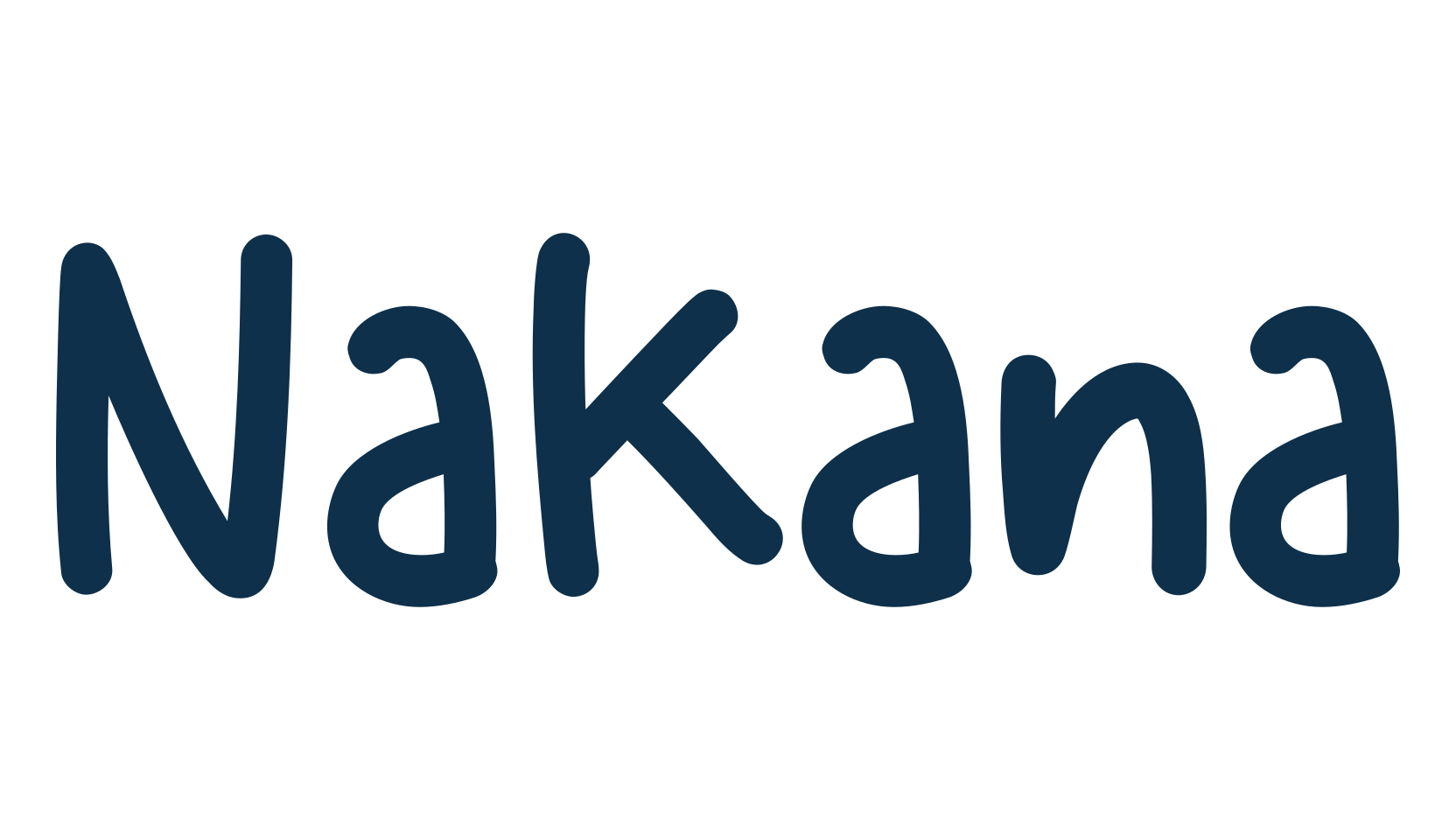 Nakana, handwriting font preview