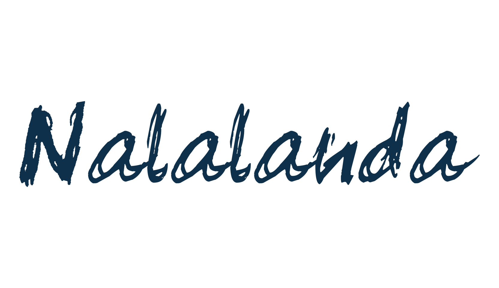 Nalalanda, script trash fancy decorative calligraphy font preview