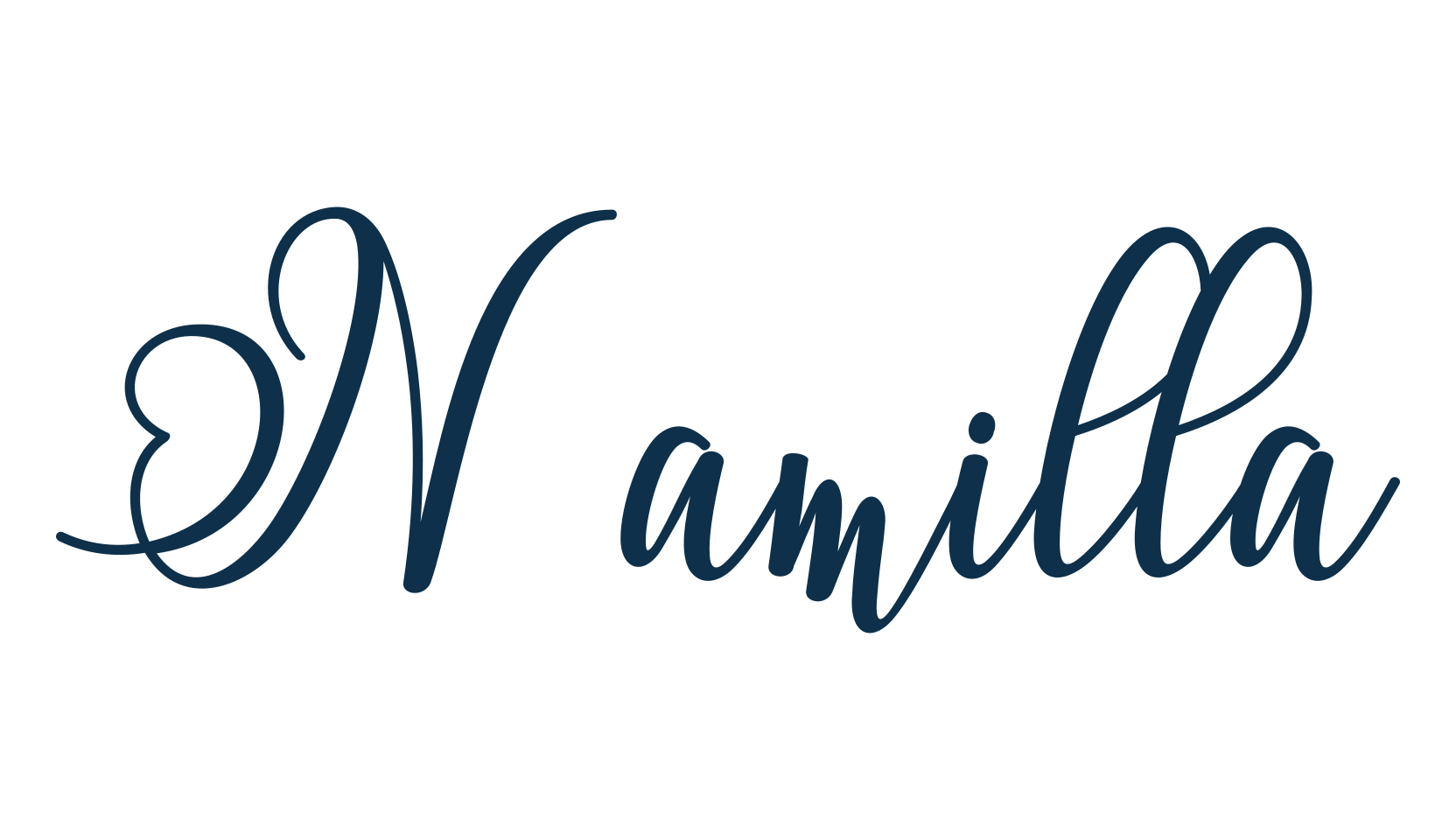Namilla, fancy decorative font preview