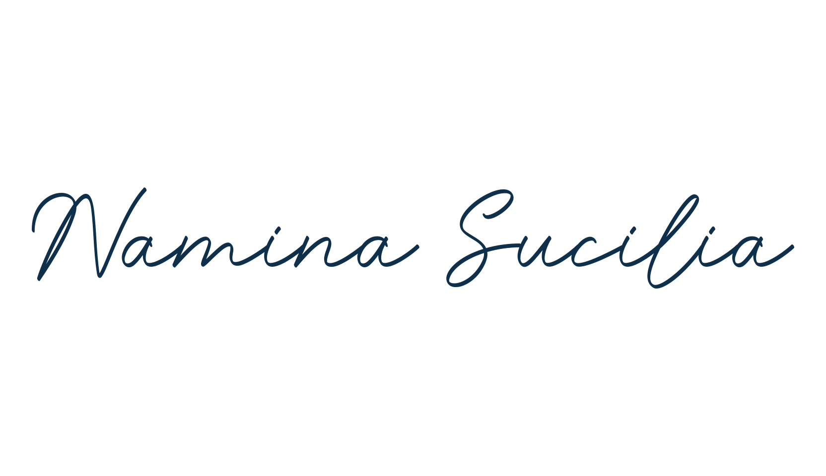 Namina Sucilia, script handwritten fancy decorative calligraphy font preview
