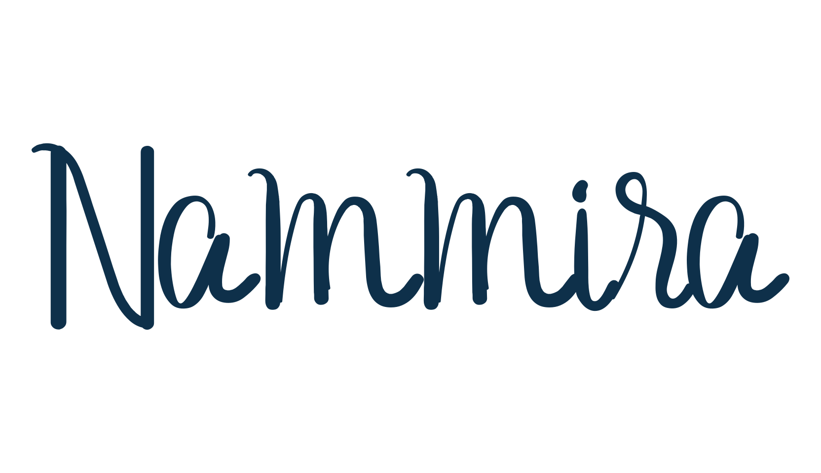 Nammira, script handwritten fancy decorative calligraphy font preview