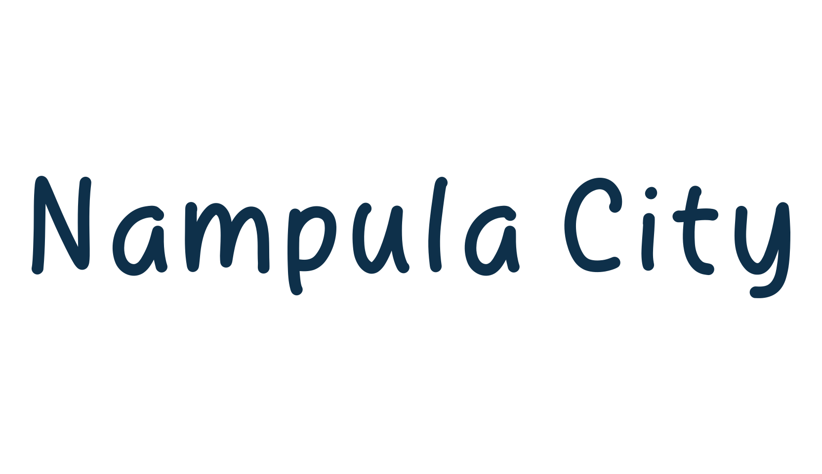 Nampula City, handwriting font preview