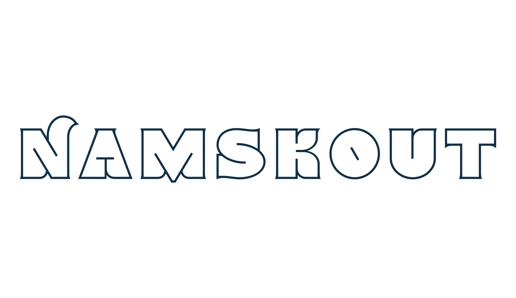 Namskout, fancy groovy decorative font preview