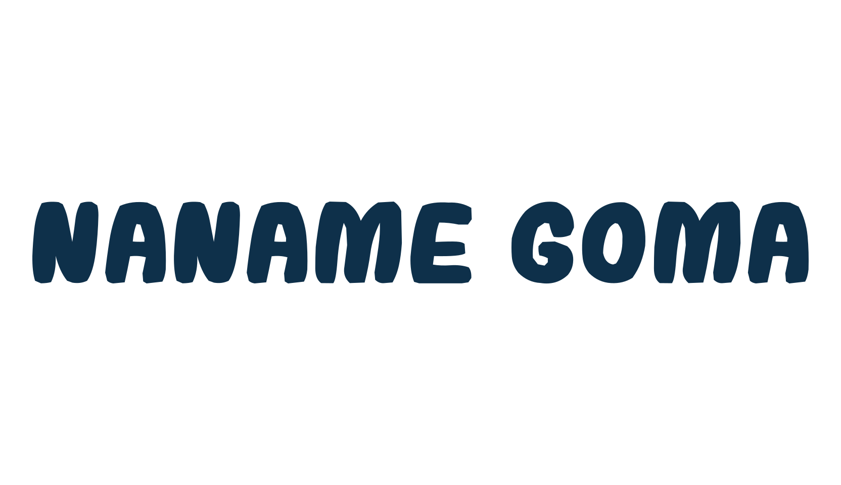 Naname Goma, fancy cartoon decorative font preview