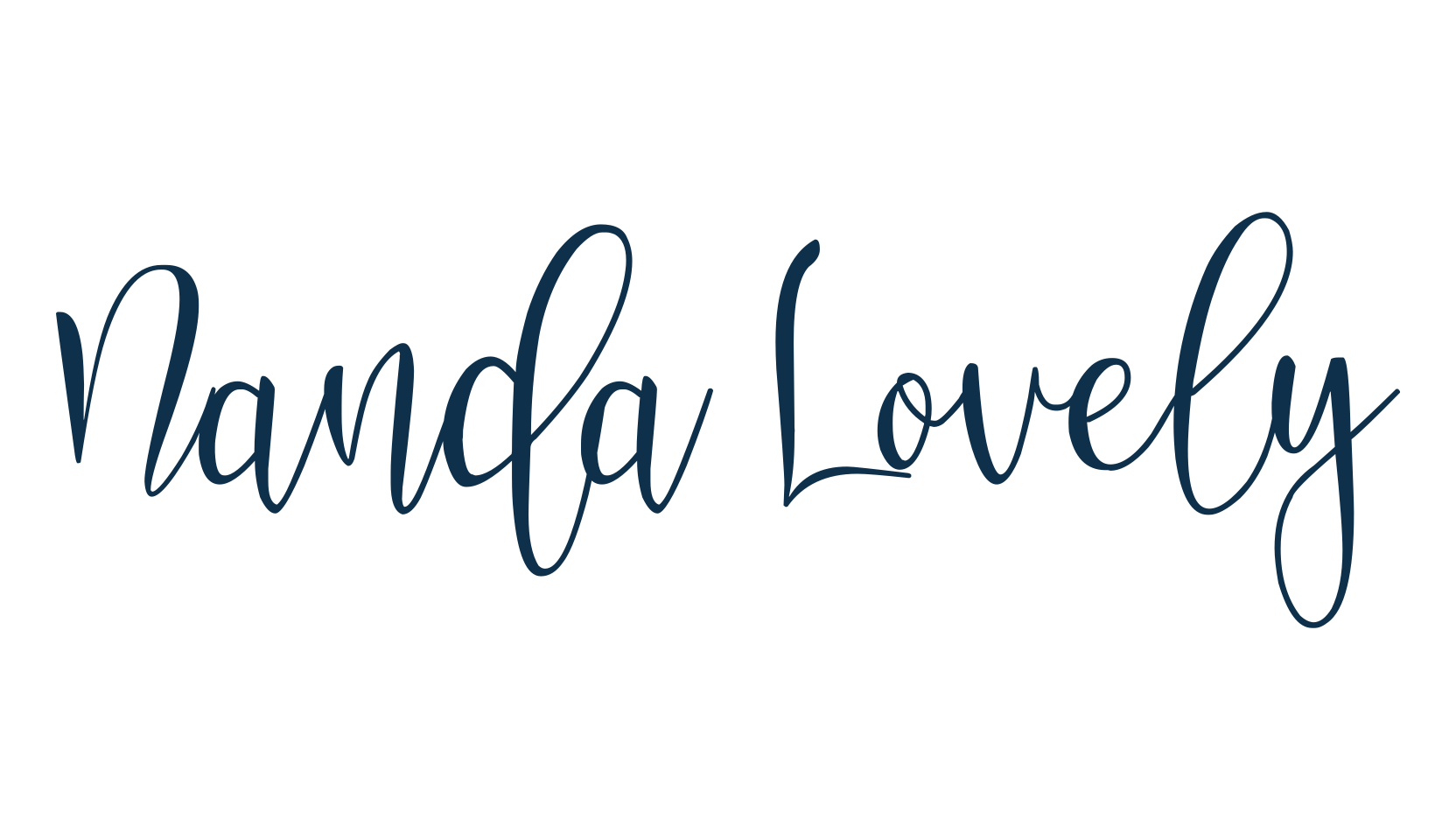Nanda Lovely, script handwritten fancy decorative calligraphy font preview