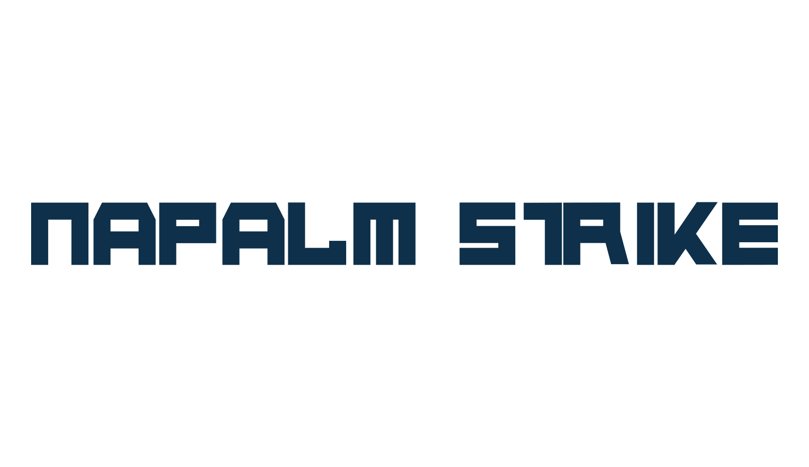 Napalm Strike, techno square sci-fi font preview