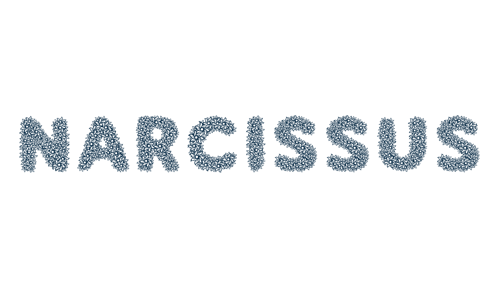 Narcissus, decorative font preview