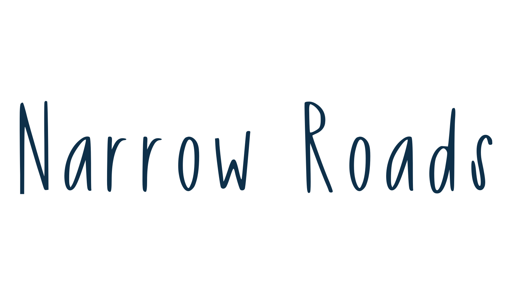Narrow Roads, script handwritten fancy decorative calligraphy font preview