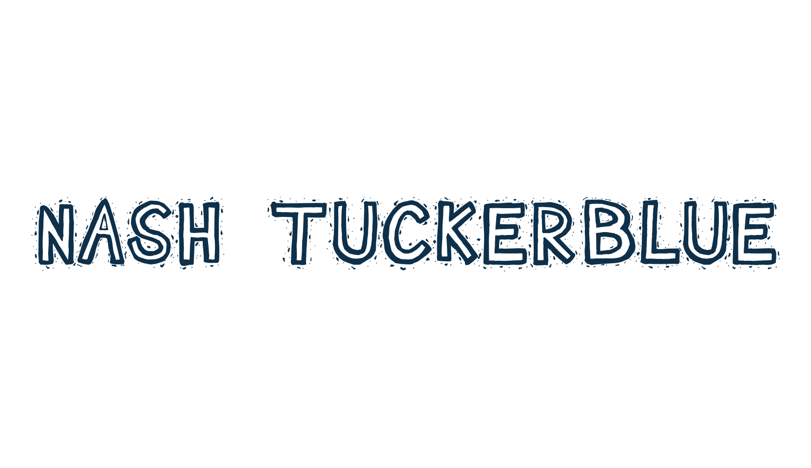 Nash TuckerBlue, fancy cartoon decorative font preview