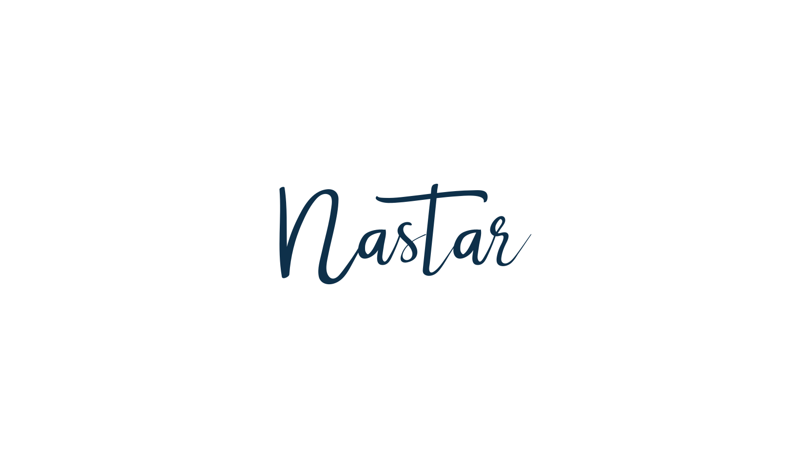 Nastar, handwriting font preview