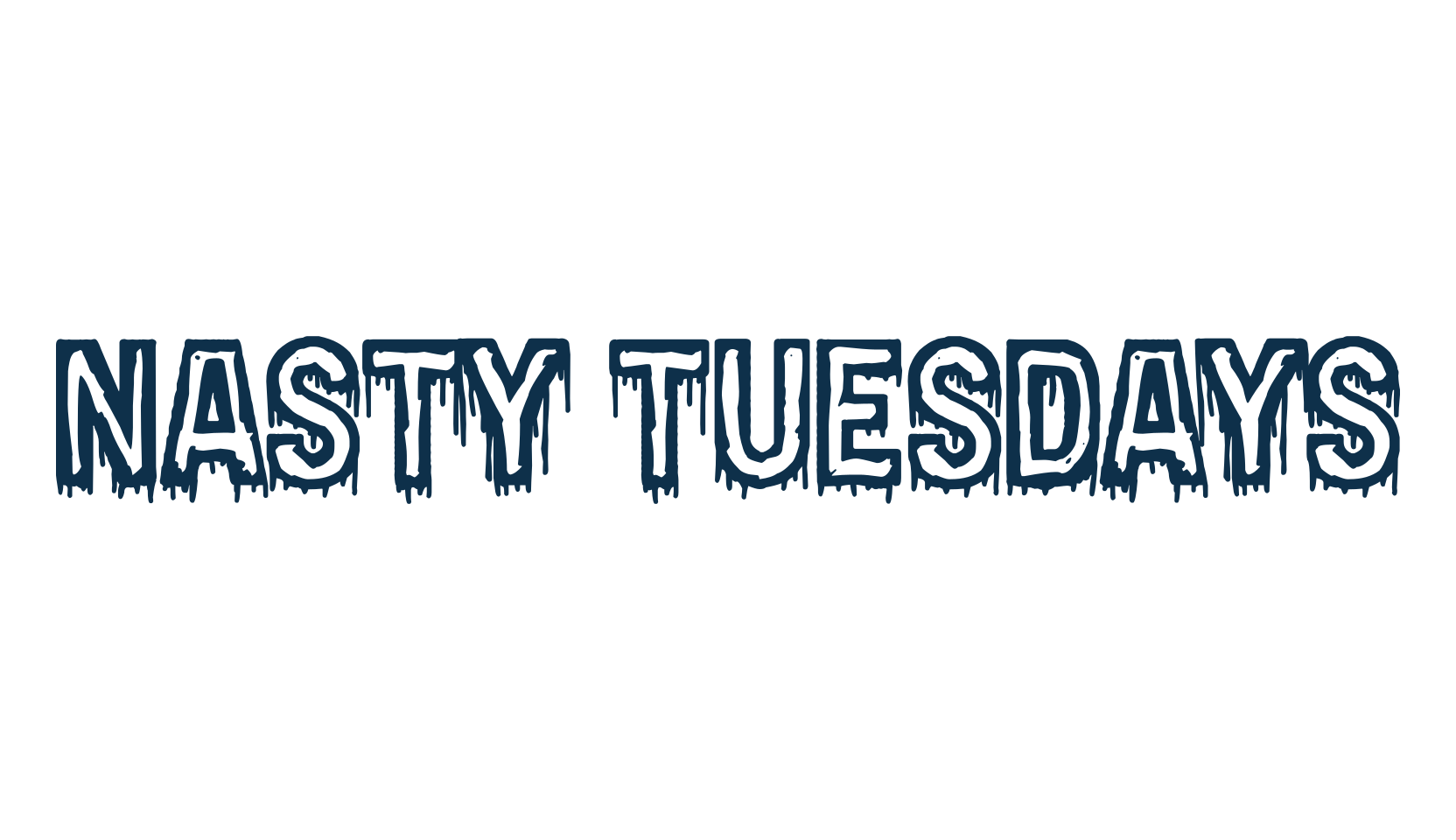 Nasty Tuesdays, holiday halloween fancy decorative horror font preview