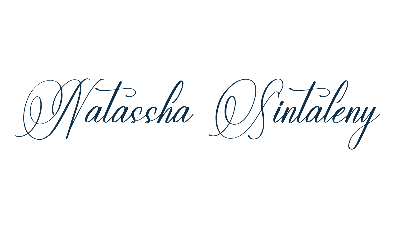 Natassha Sintaleny, script calligraphy fancy decorative font preview