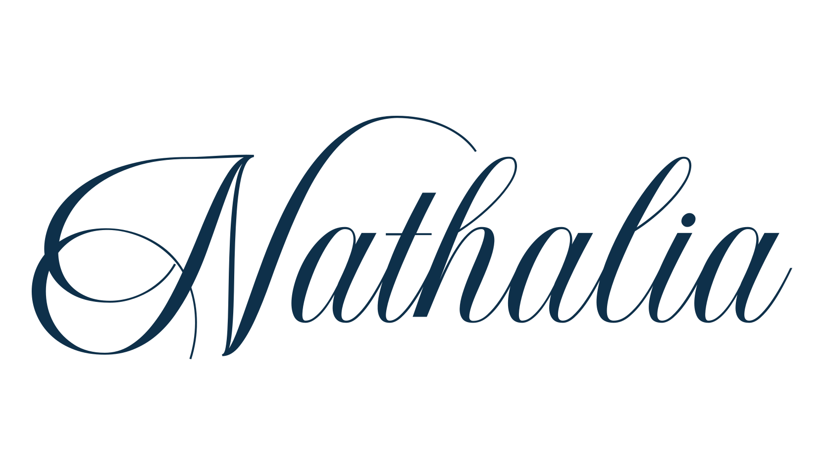 Nathalia, script calligraphy fancy decorative font preview