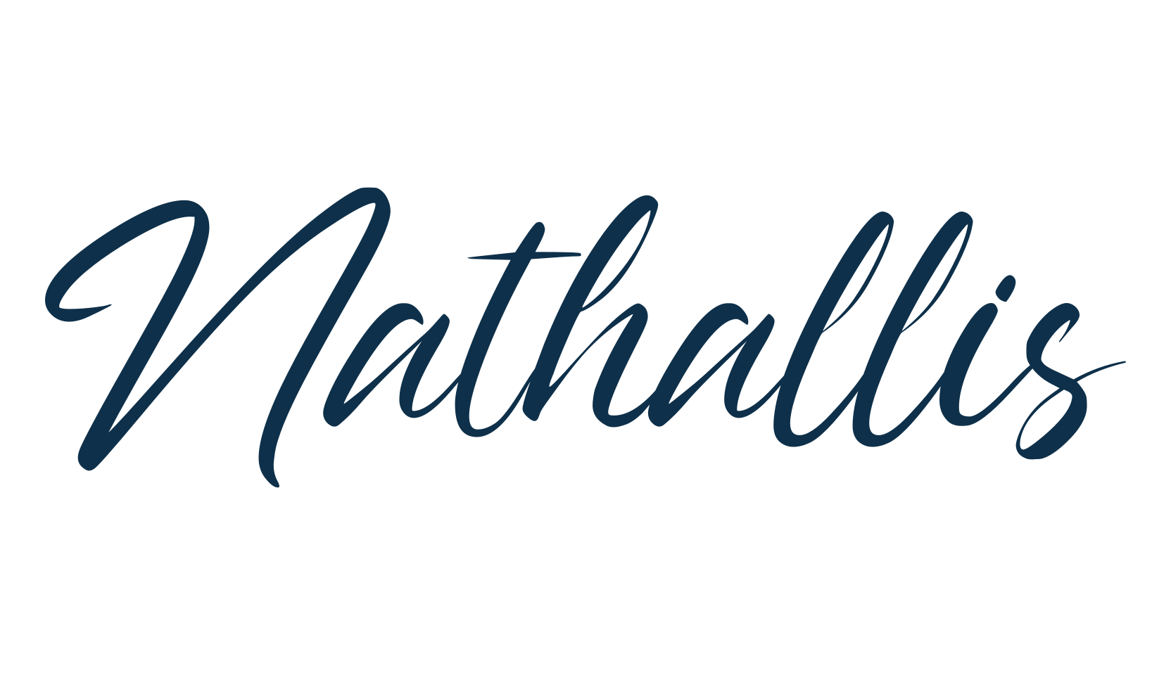 Nathallis, handwriting font preview