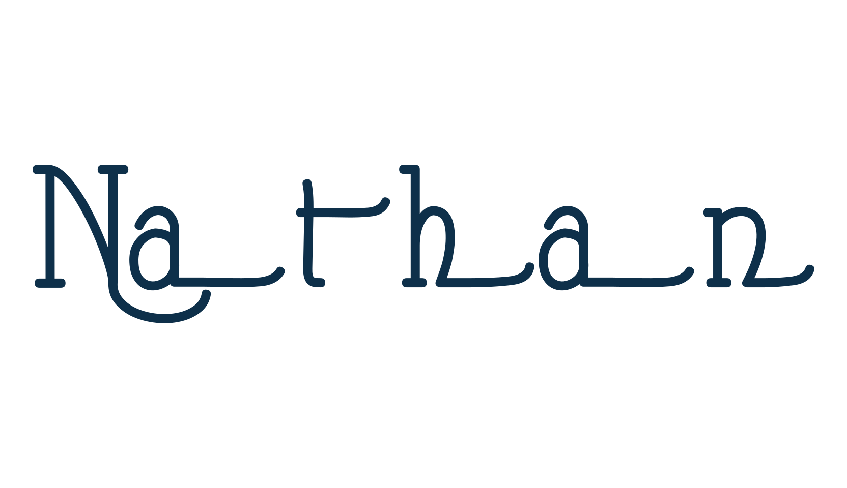 Nathan, retro font preview