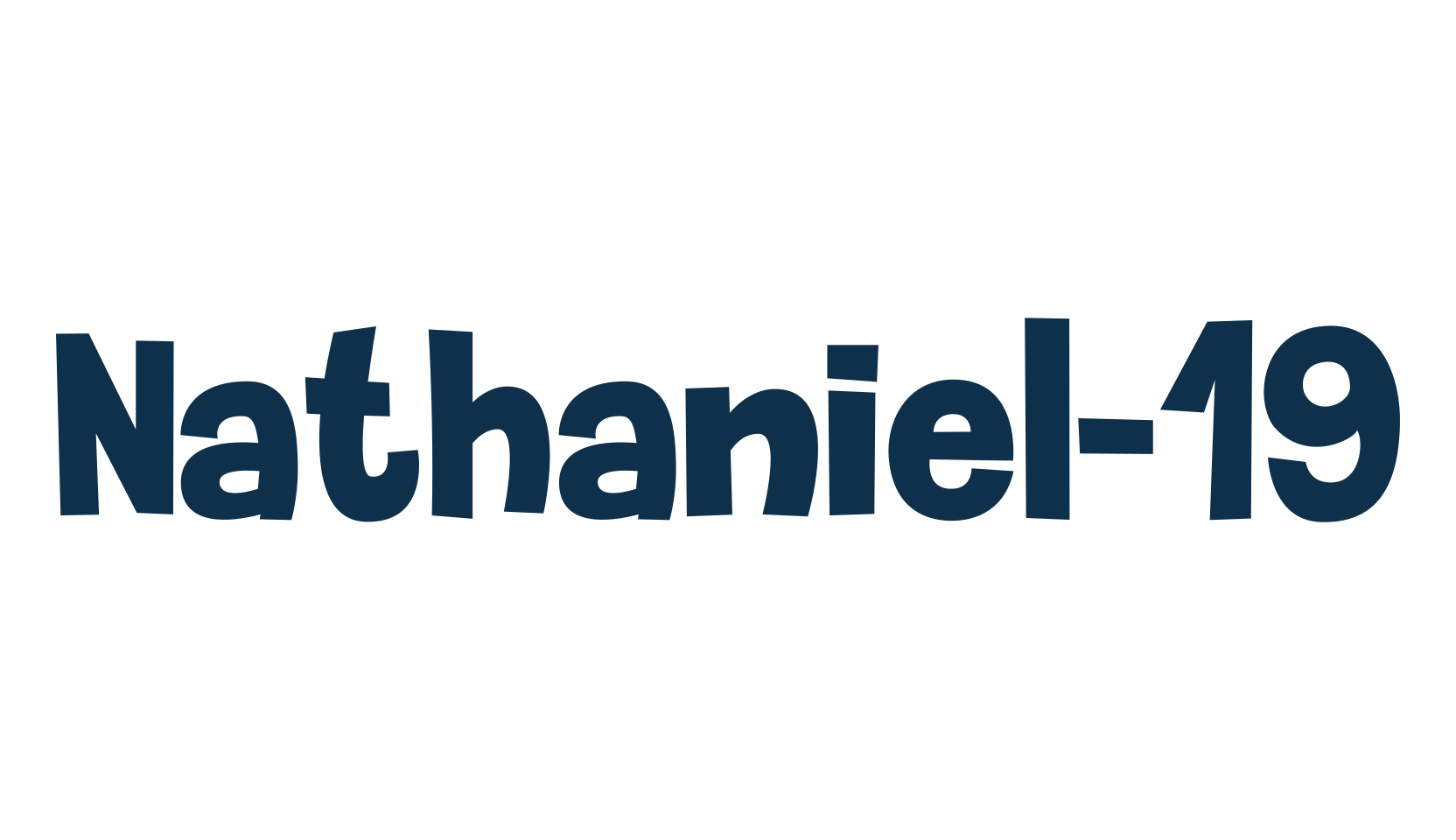Nathaniel-19, cartoon font preview