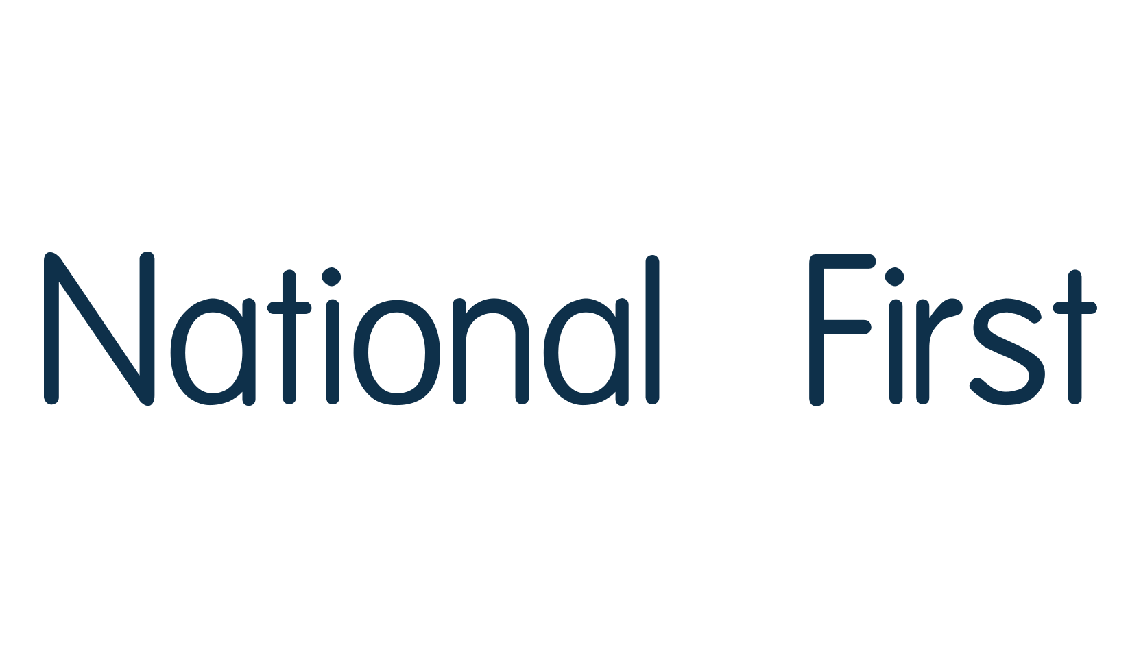 National First, basic sans serif font preview