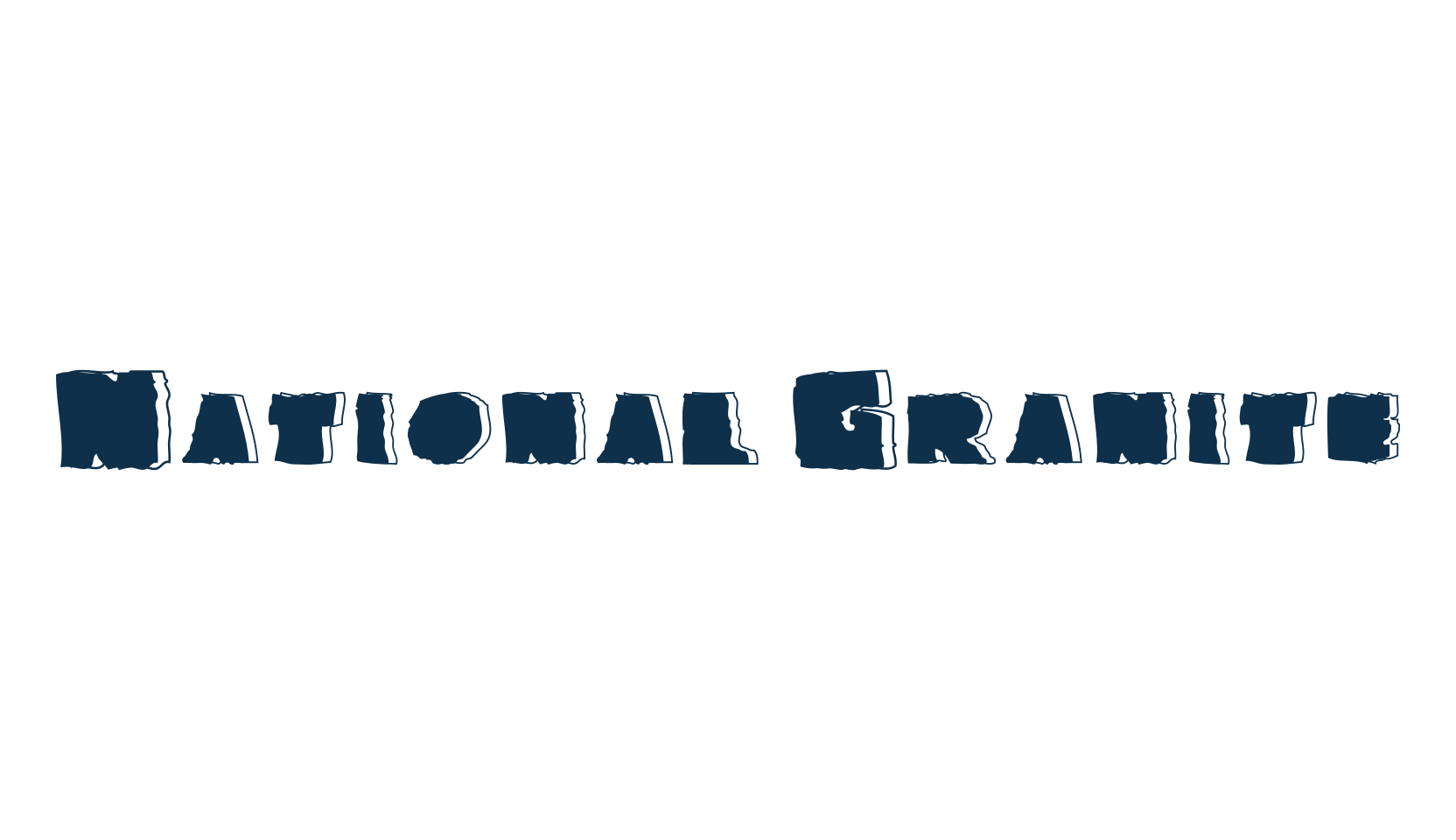 National Granite, fancy eroded decorative font preview
