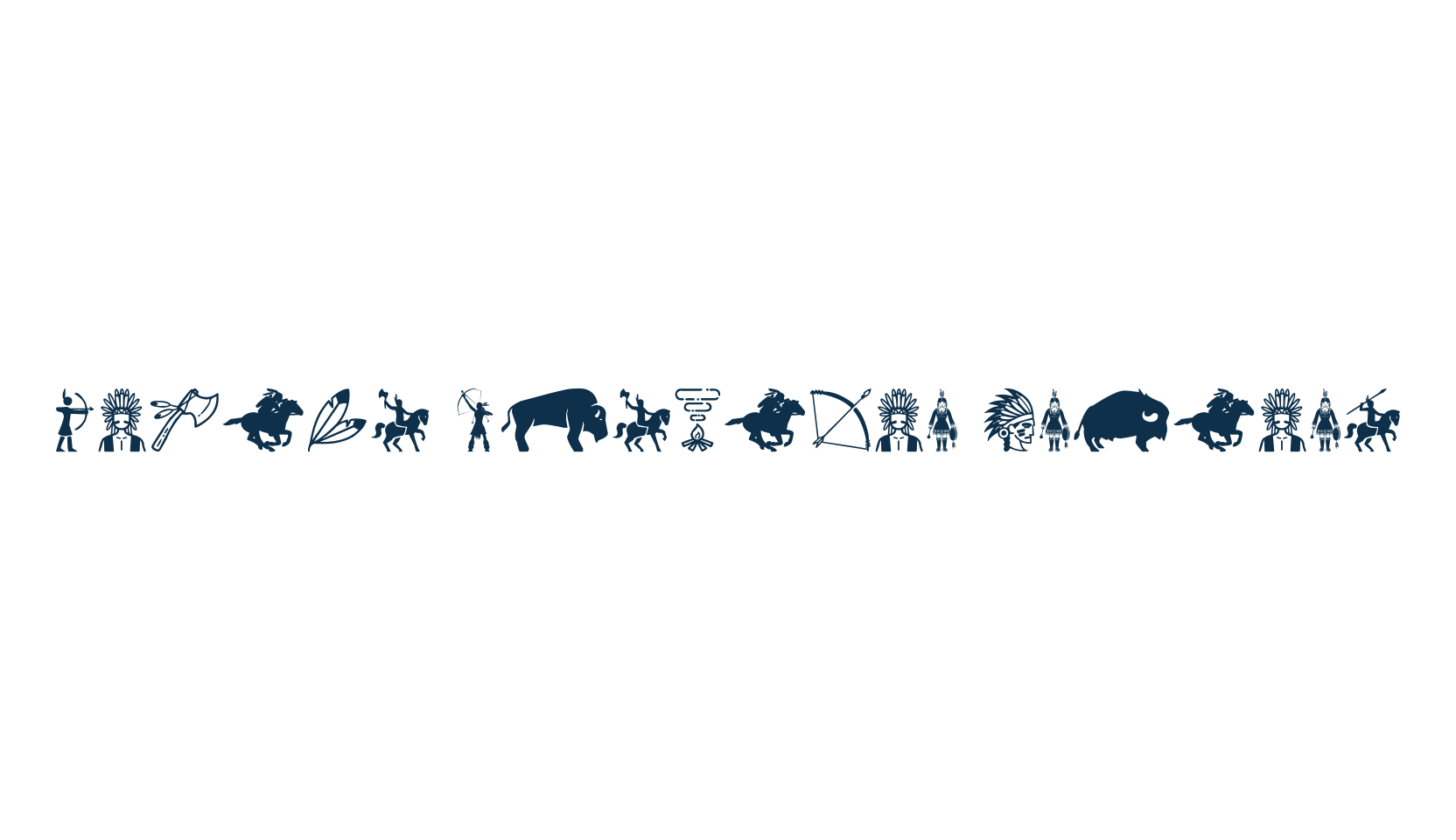 Native American Indians, fancy decorative font preview