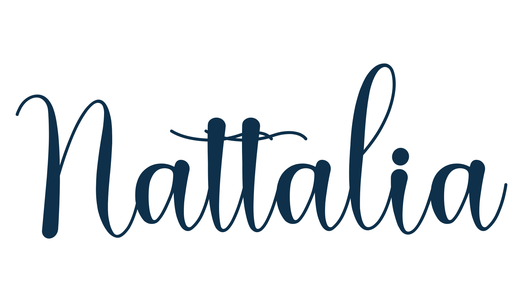 Nattalia, calligraphy font preview