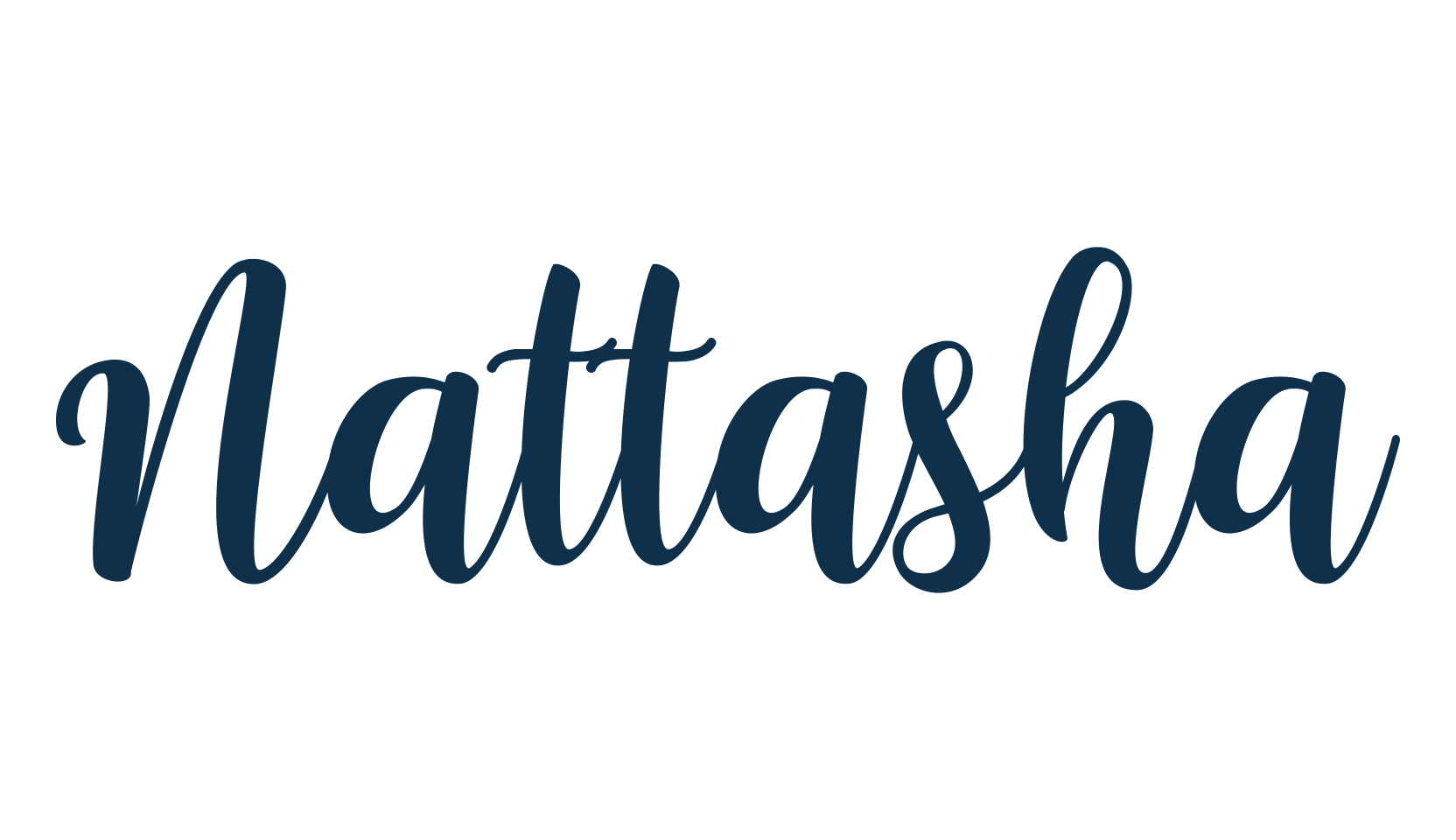 Nattasha, calligraphy font preview