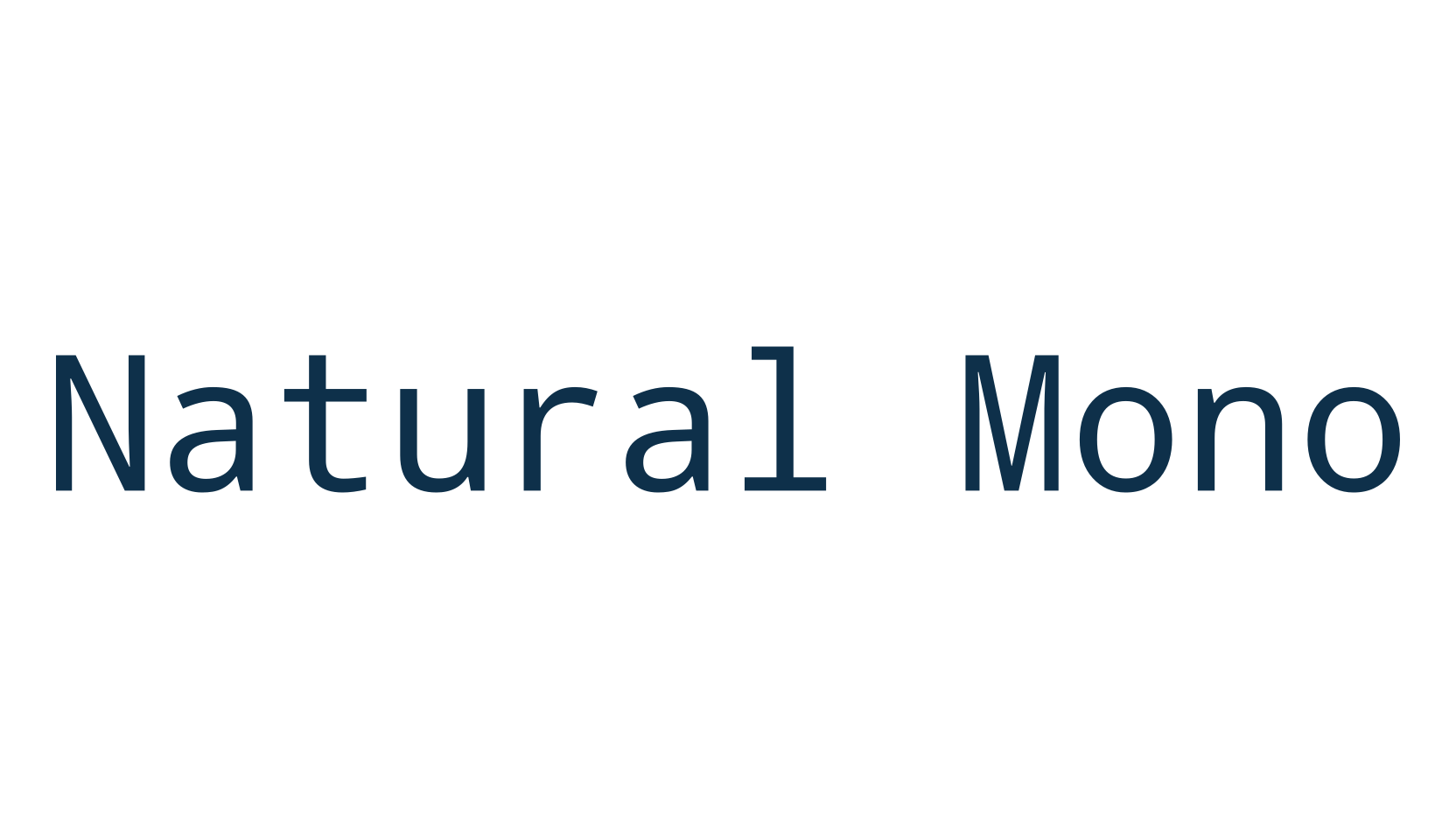 Natural Mono (natural-mono), fixed width font preview