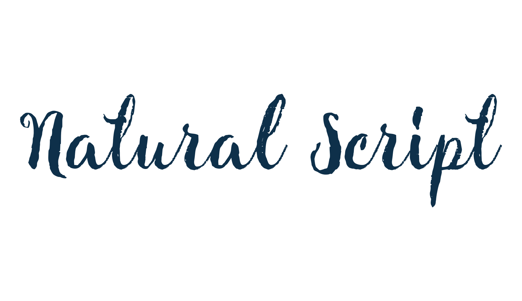 Natural Script, brush font preview