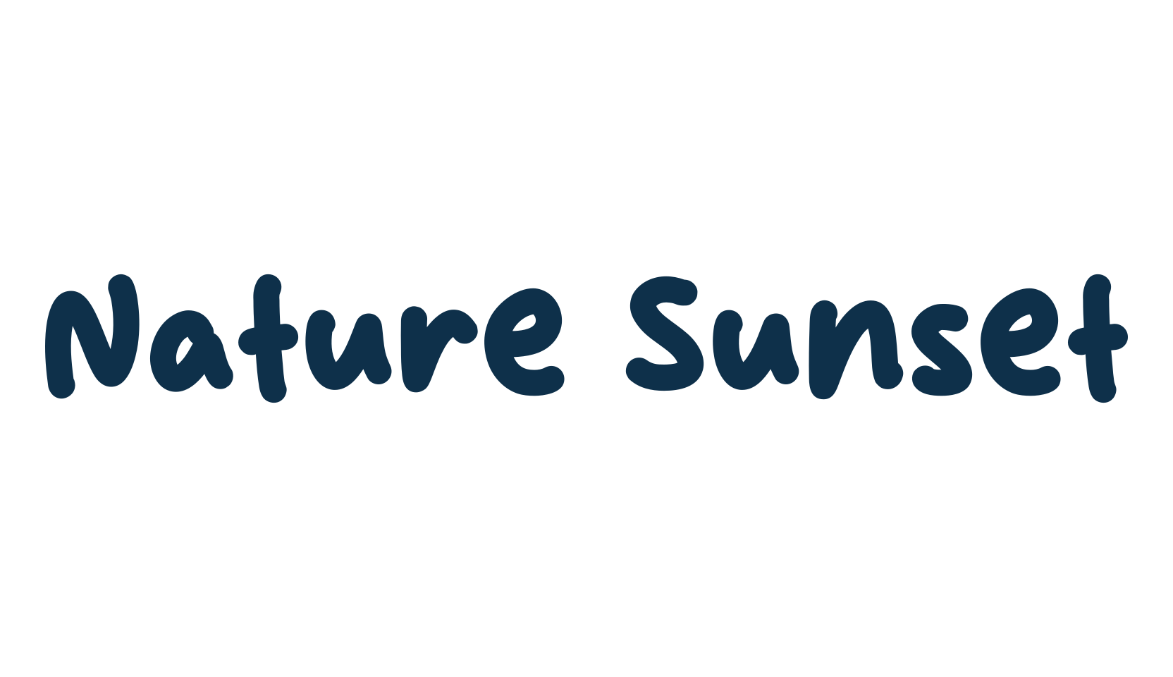 Nature Sunset, handwriting font preview
