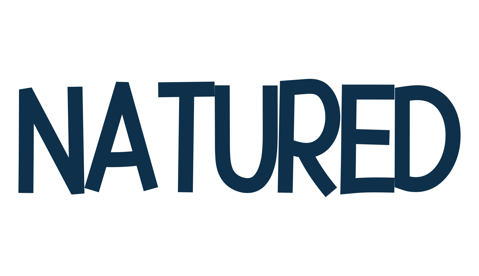 Natured, cartoon font preview