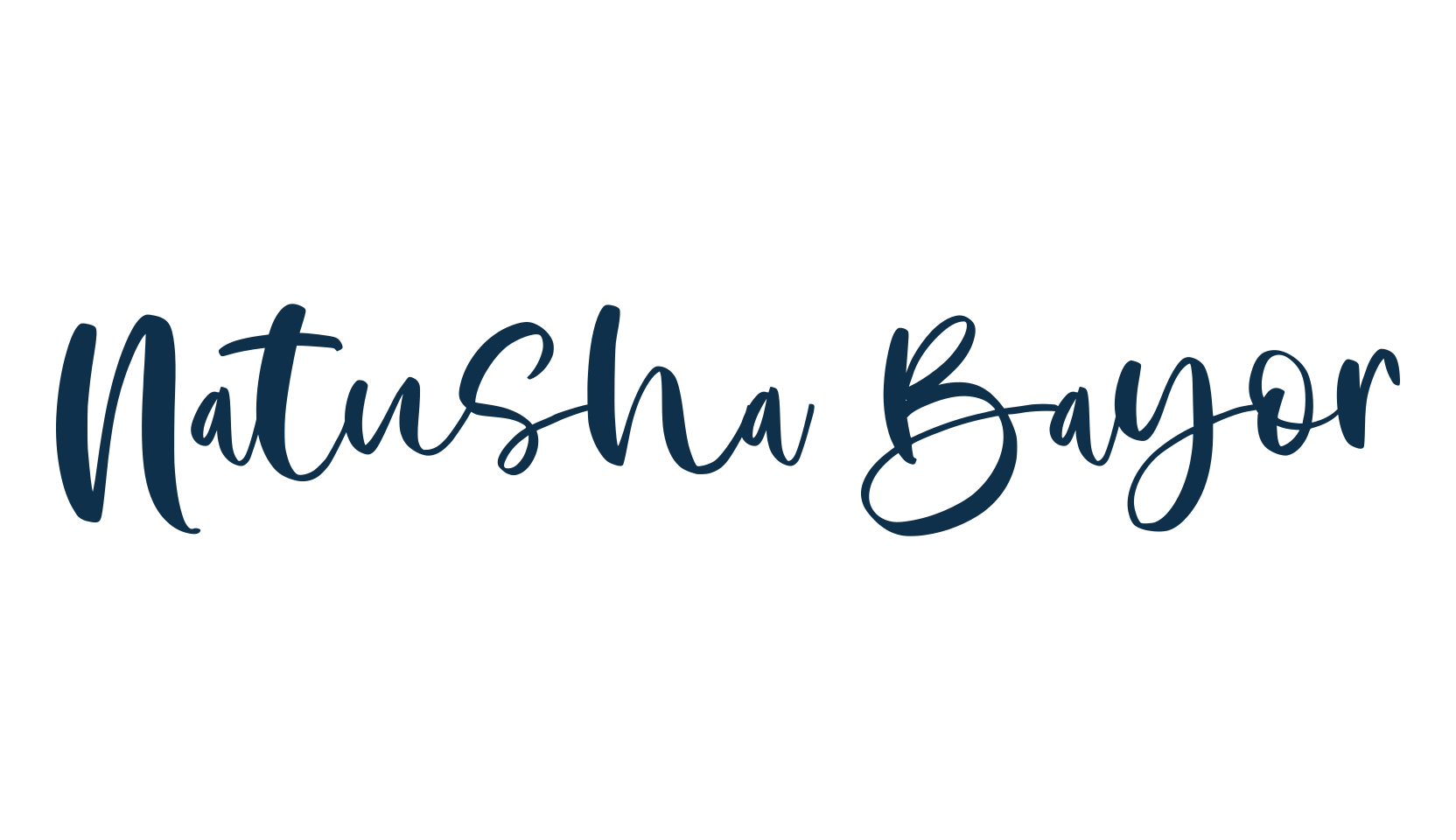 Natusha Bayor, script handwritten fancy decorative calligraphy font preview