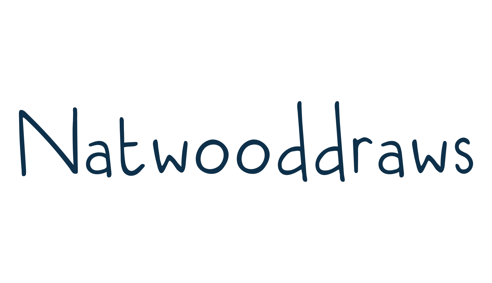 Natwooddraws, handwriting font preview