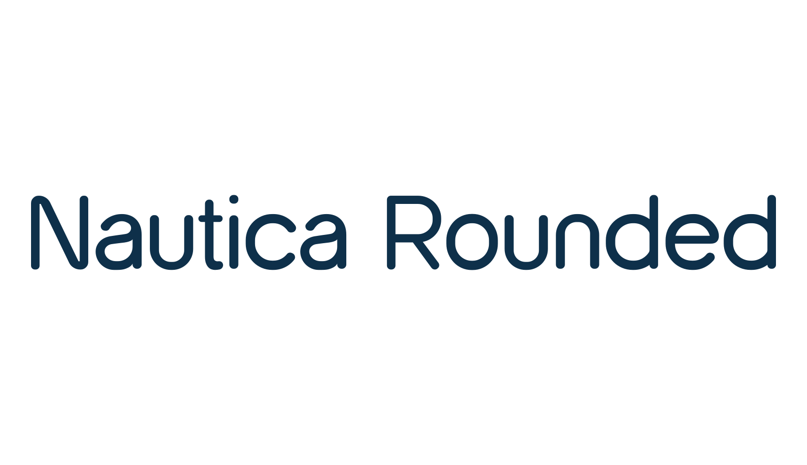 Nautica Rounded, sans serif font preview