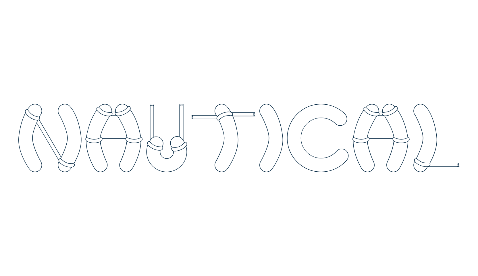 Nautical, decorative font preview