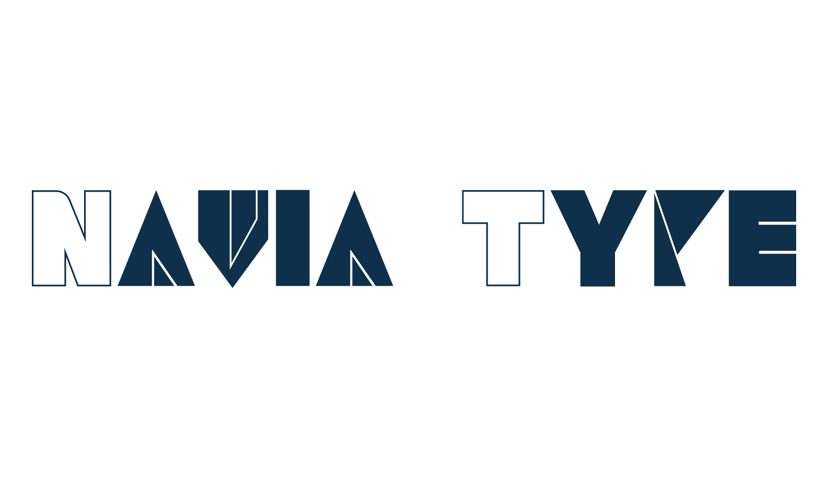 Navia Type, fancy various techno sci-fi font preview