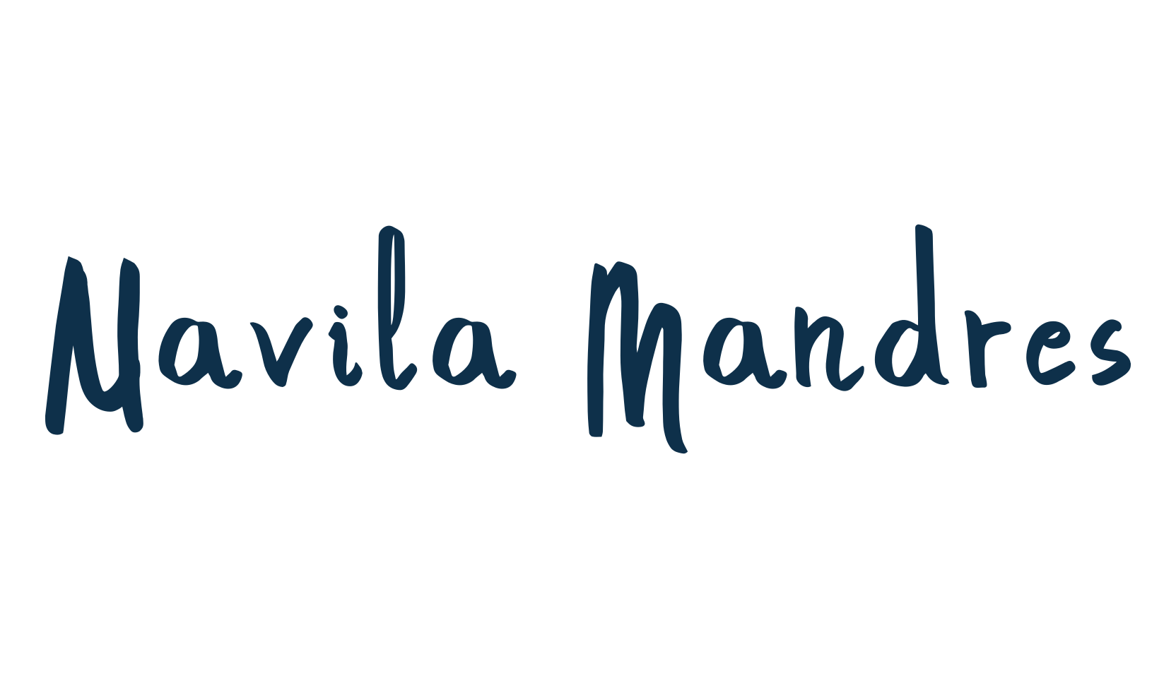 Navila Mandres, handwriting font preview