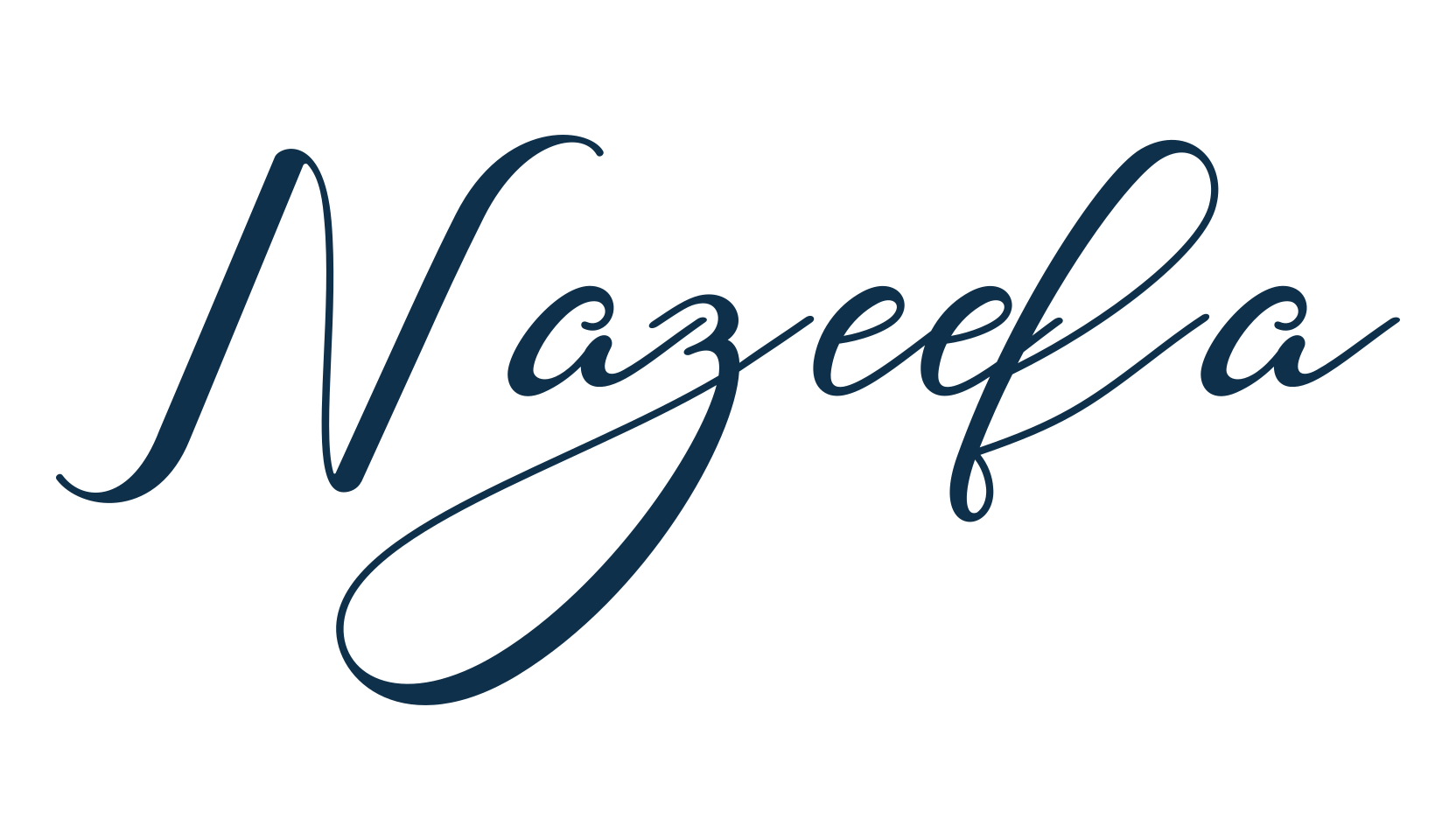 Nazeefa, script handwritten fancy decorative calligraphy font preview
