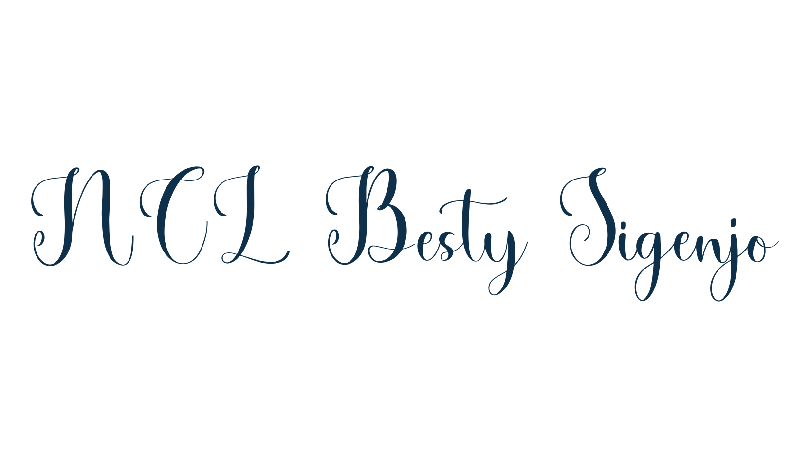 NCL Besty Sigenjo, script calligraphy fancy decorative font preview