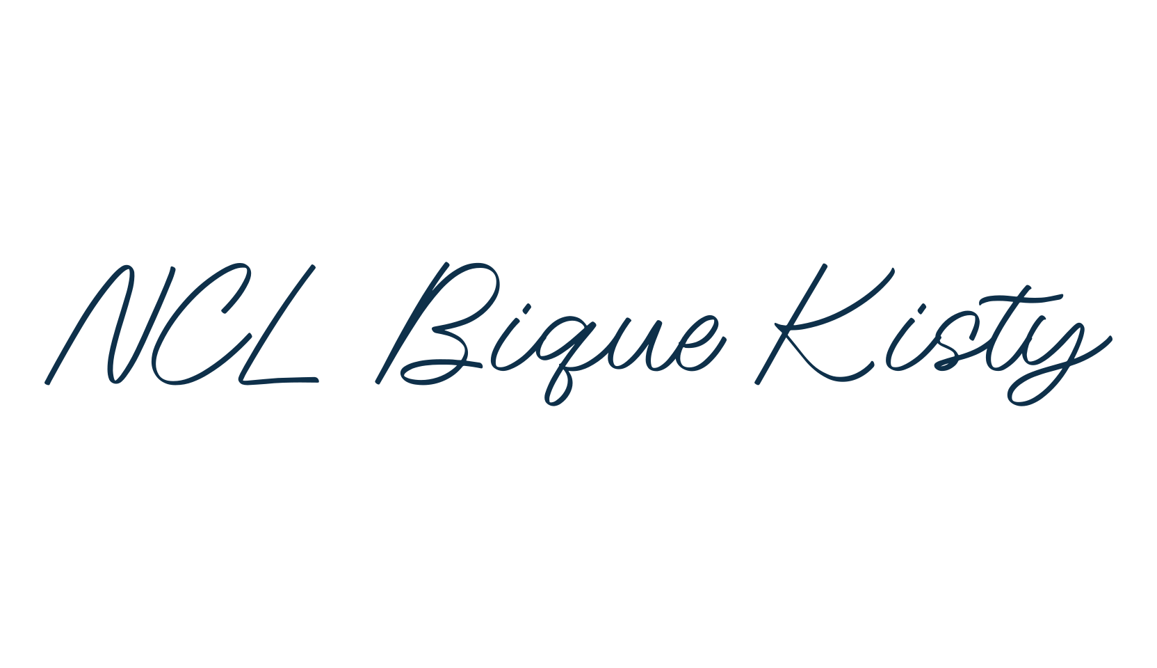 NCL Bique Kisty, handwriting font preview
