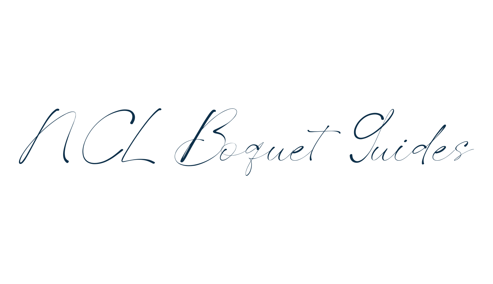 NCL Boquet Guides, script calligraphy fancy decorative font preview
