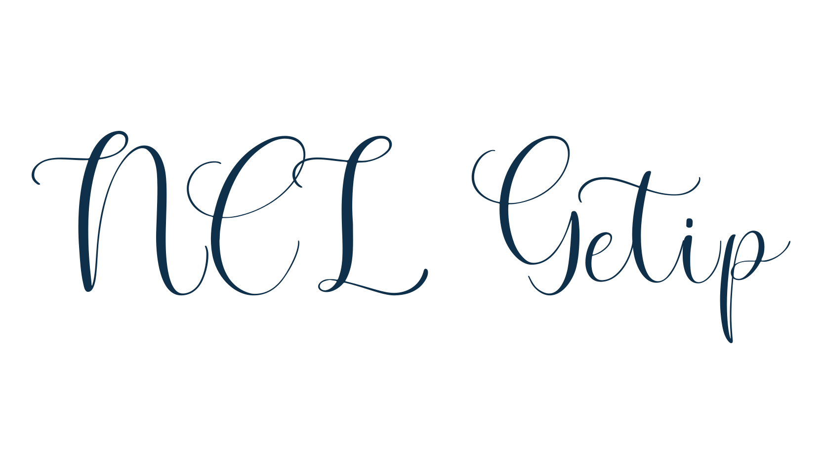 NCL Getip, script handwritten fancy decorative calligraphy font preview