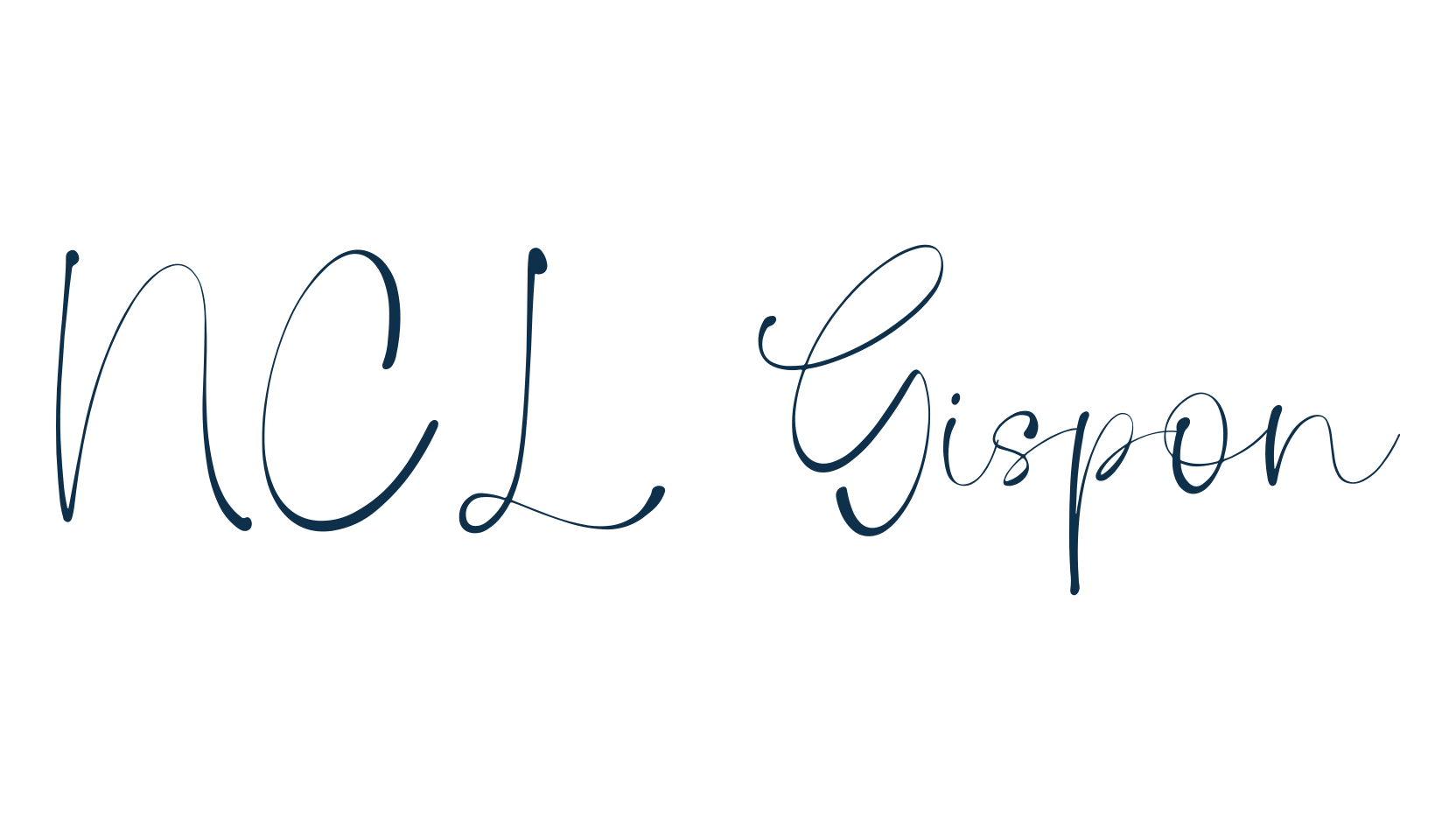 NCL Gispon, calligraphy font preview