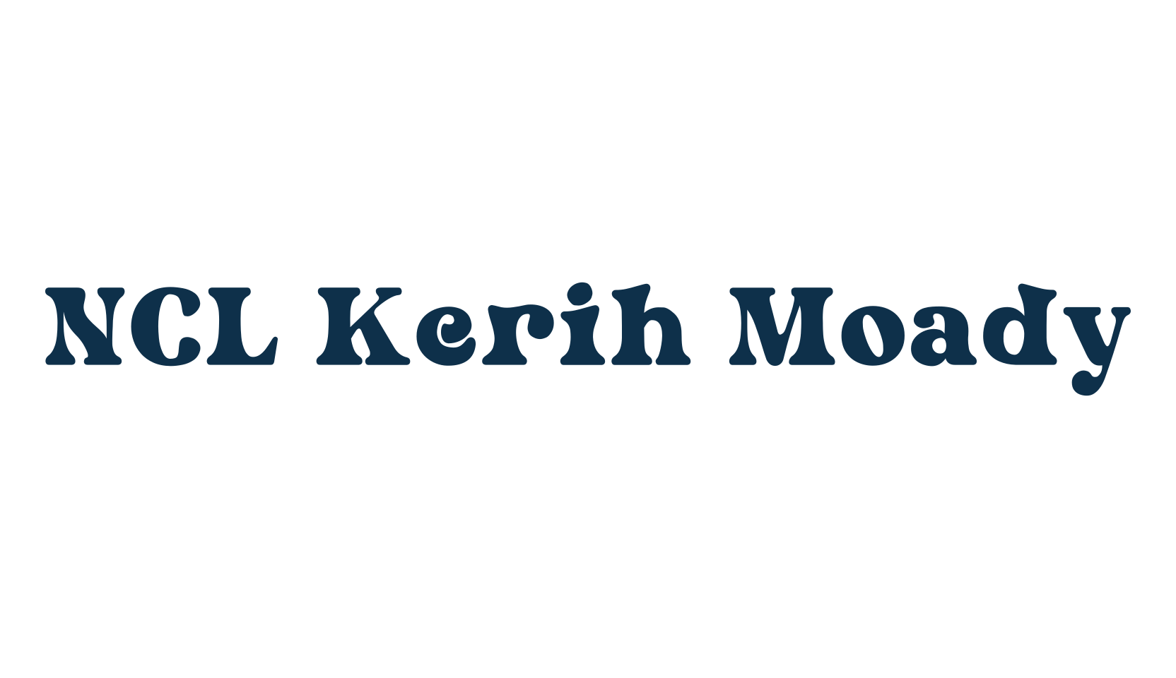 NCL Kerih Moady, groovy font preview
