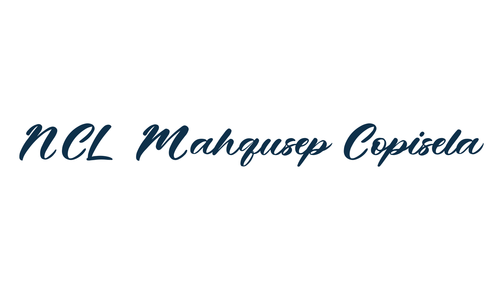 NCL Mahqusep Copisela, fancy decorative font preview