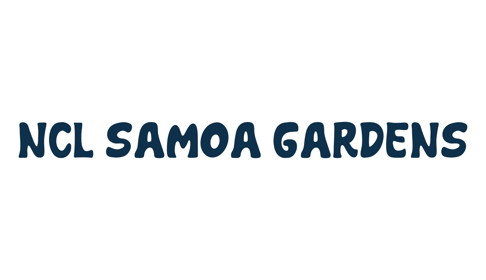 NCL Samoa Gardens, fancy groovy decorative font preview