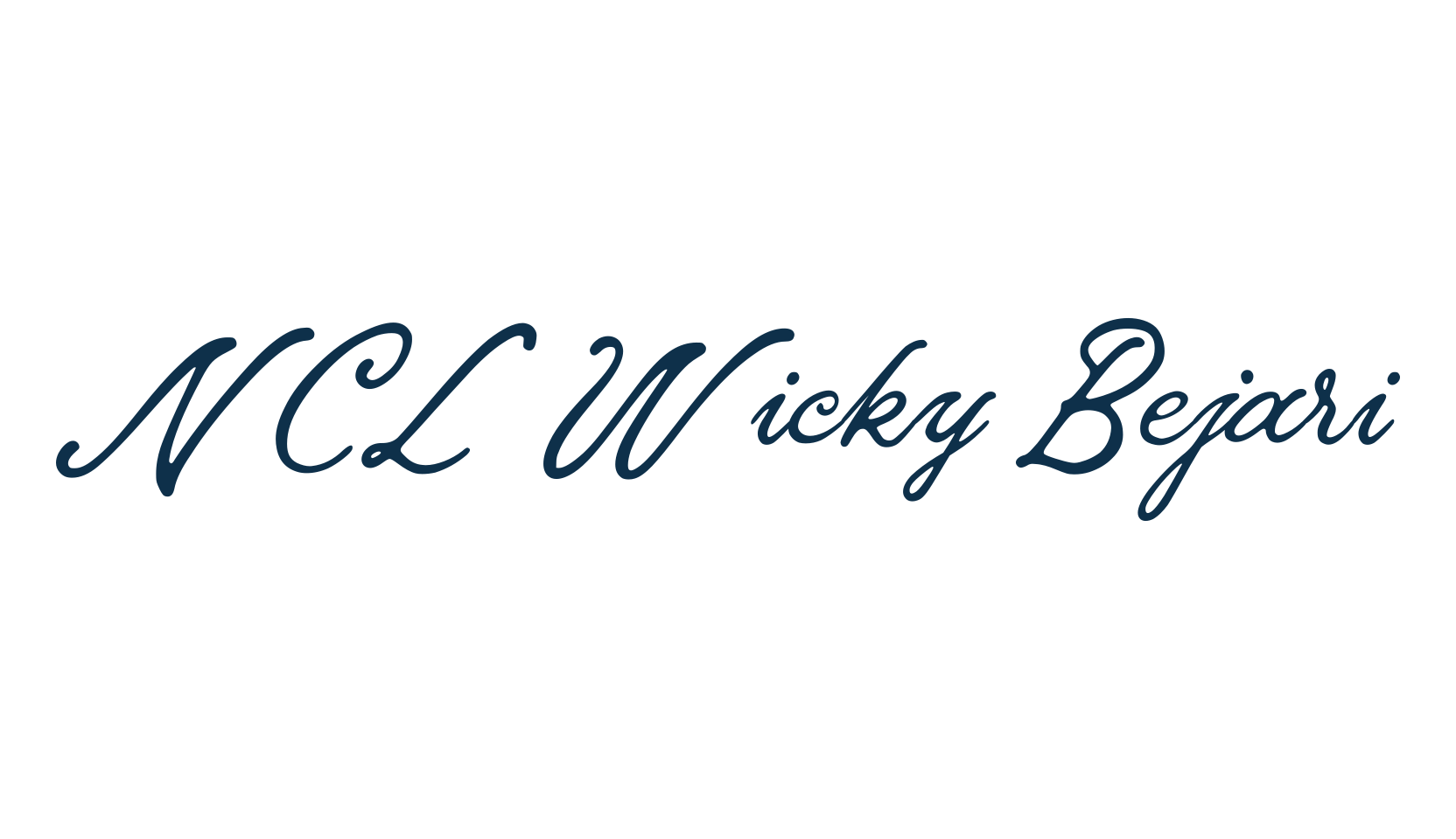 NCL Wicky Bejari, calligraphy font preview