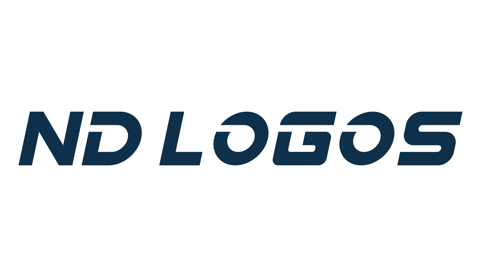 ND Logos, techno sci-fi font preview