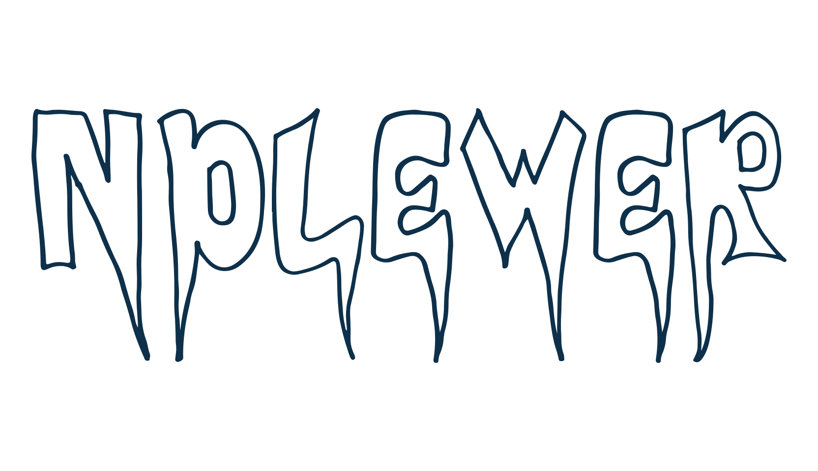 Ndlewer, cartoon font preview